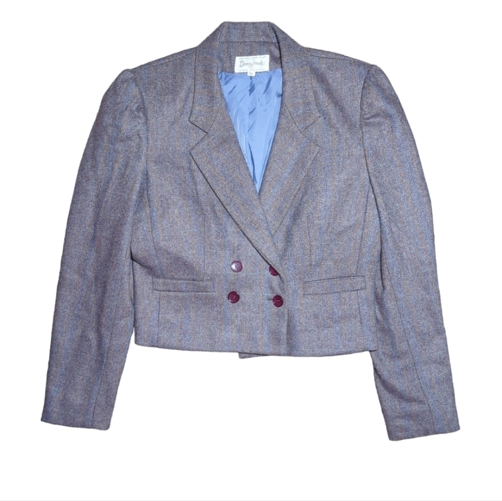 Vintage Donnybrook Double Breasted Cropped Wool Jacket Size 5/6